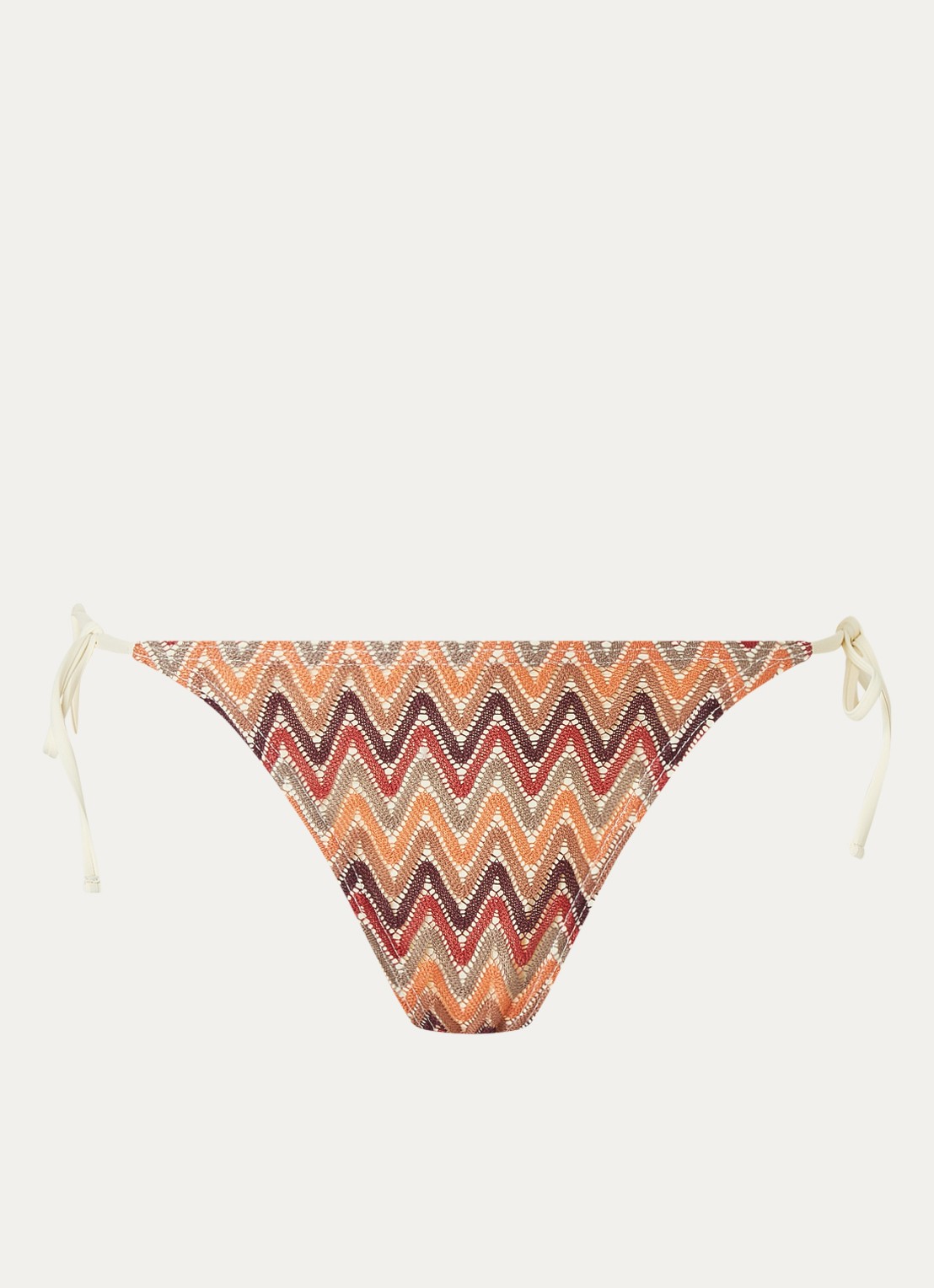 Becksöndergaard Bikinislip met ingebreid patroon - voorkant 4 oranje