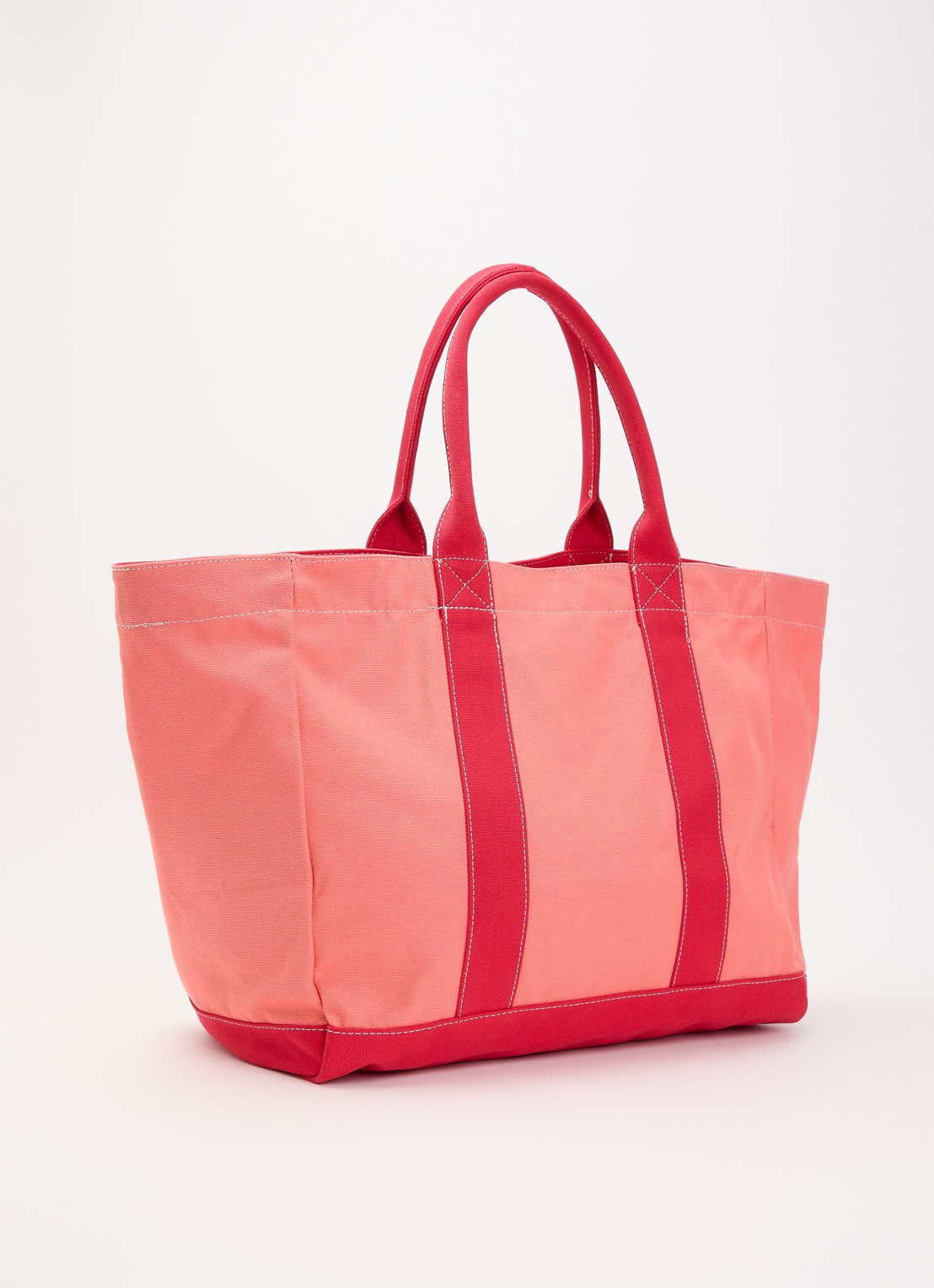 Becksöndergaard Camila shopper van canvas met tasbedel  - achterkant roze