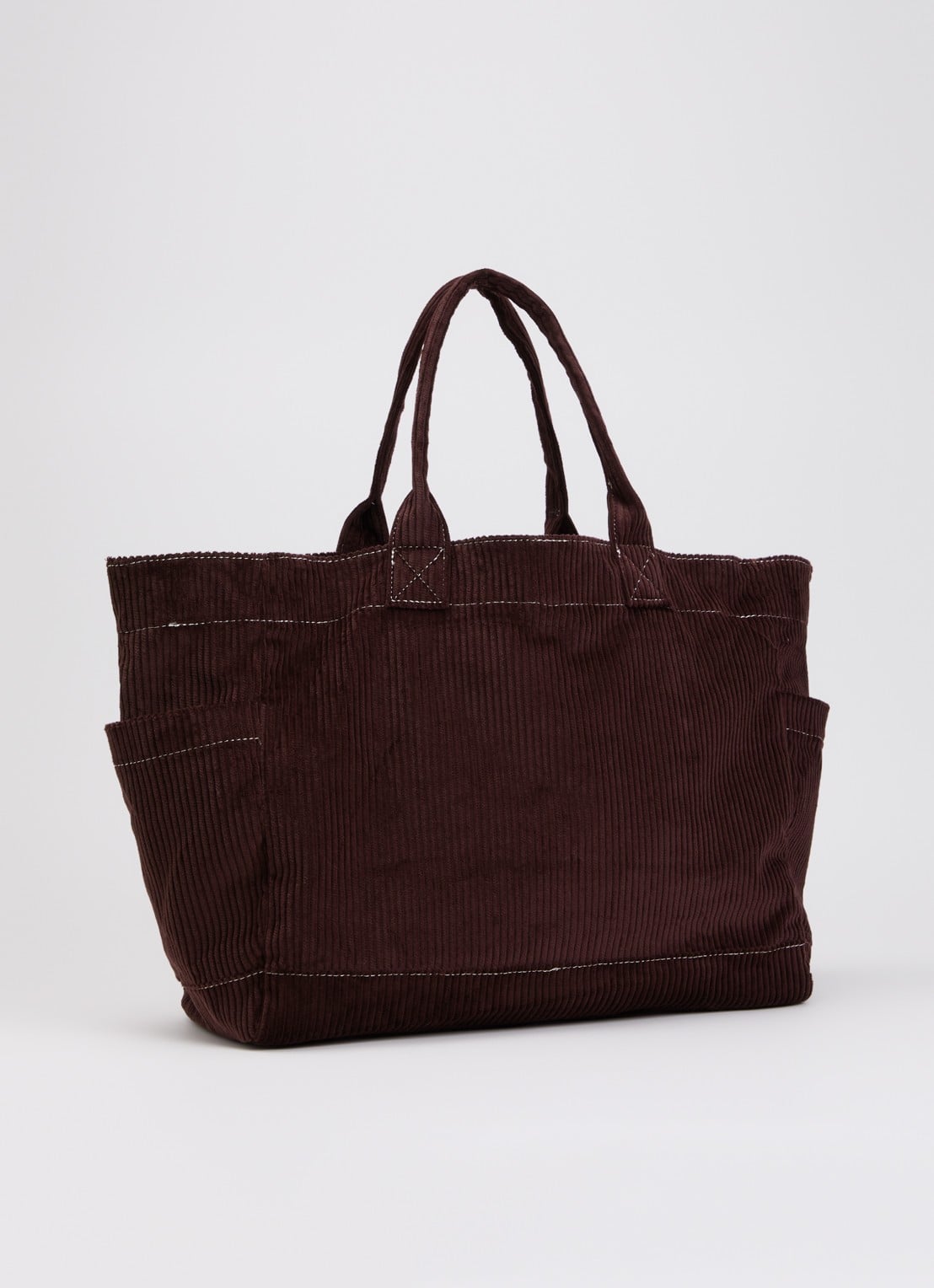 Becksöndergaard Cecilia schoudertas van corduroy met logo - achterkant 2 aubergine