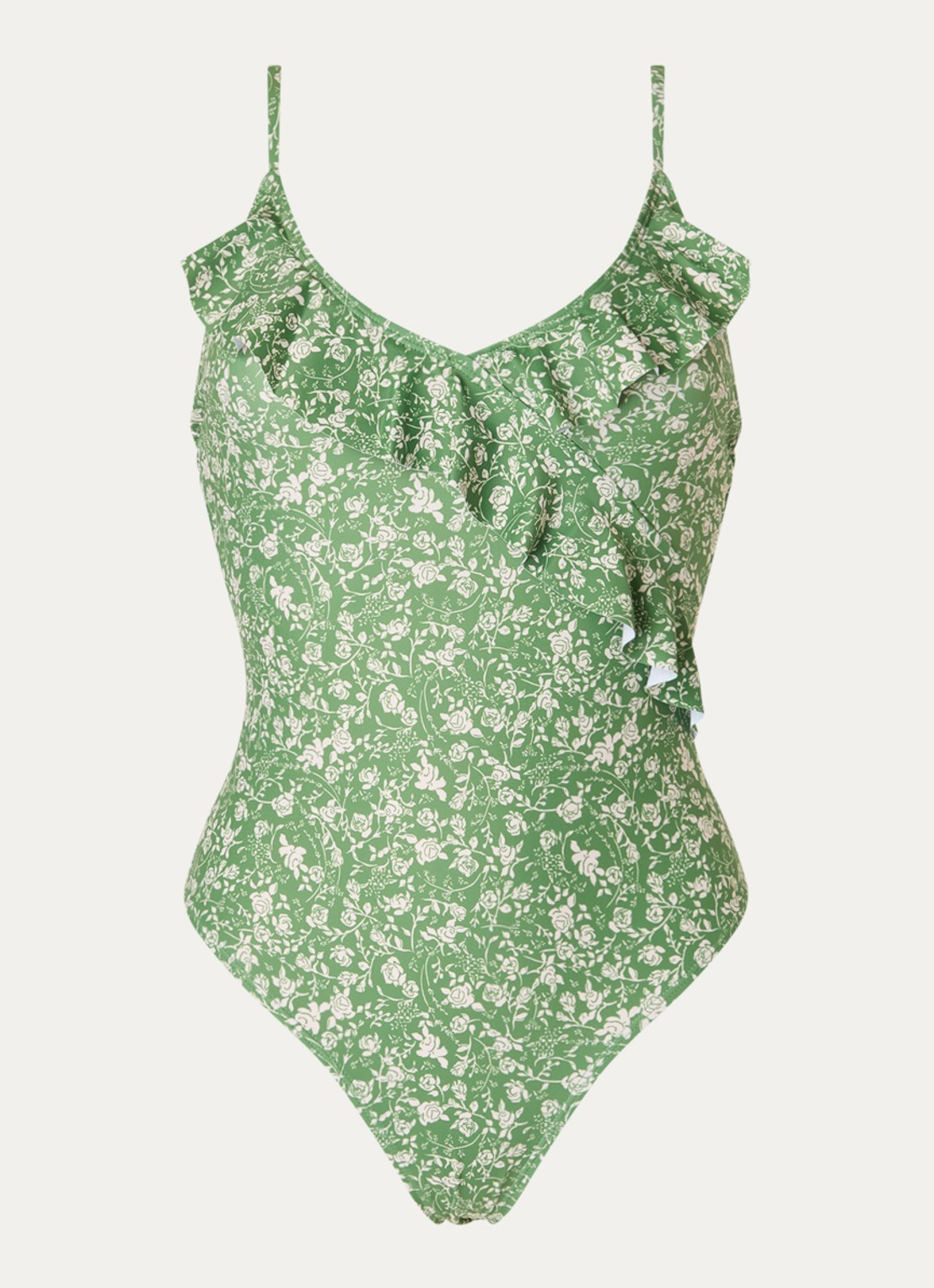 Becksöndergaard Fleurie Bly badpak met bloemenprint - voorkant 4 groen