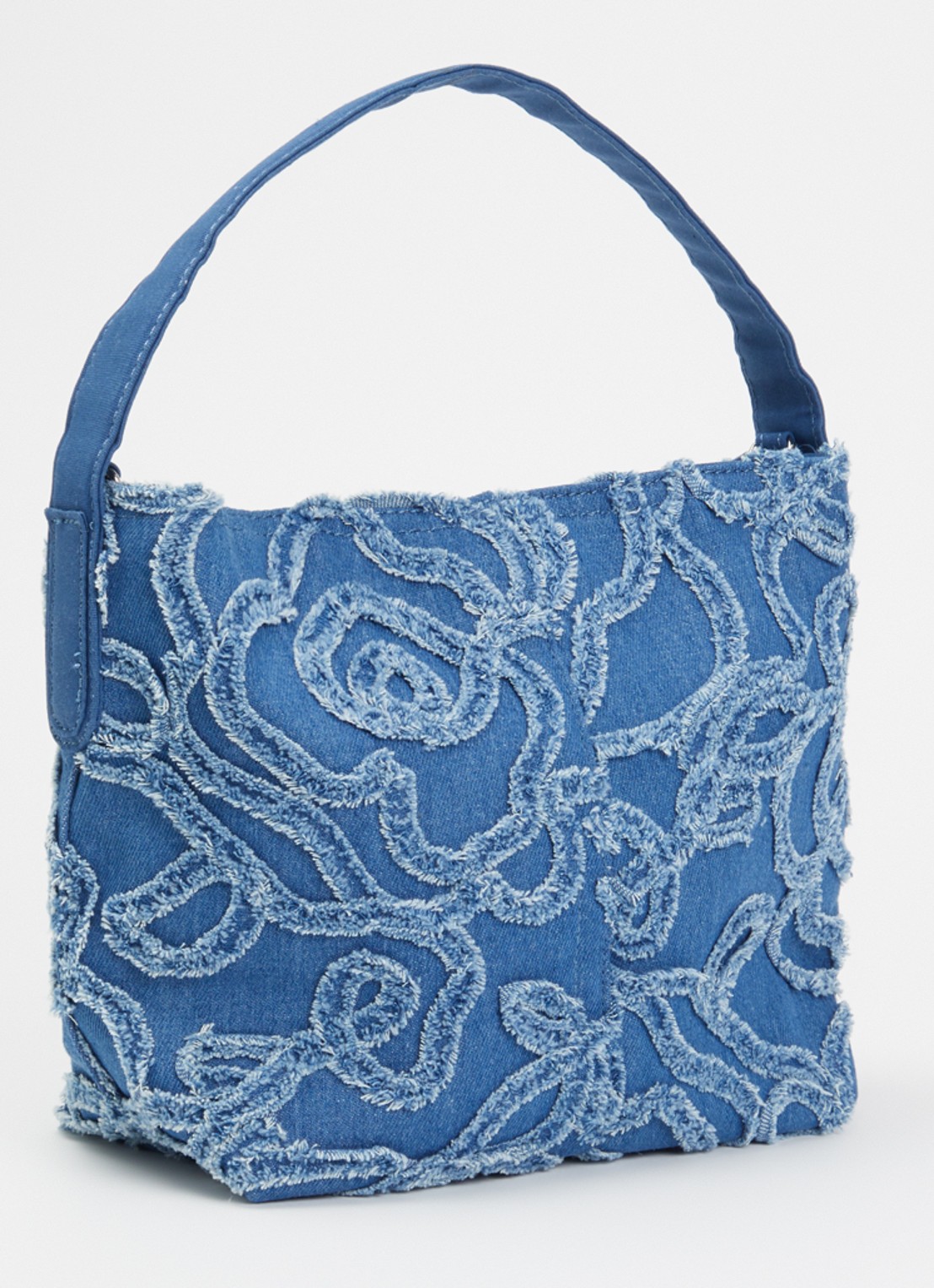 Becksöndergaard Flowa Denima Fraya handtas van denim met afneembare schouderriem - achterkant indigo