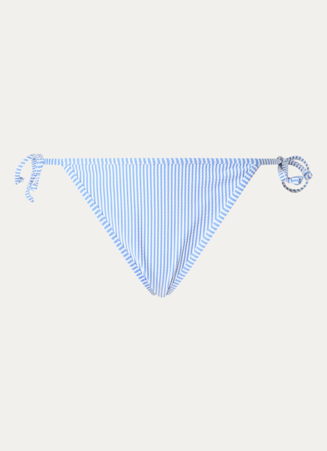 Becksöndergaard Striba Bella tanga bikinislip met streepprint - voorkant 4 lichtblauw