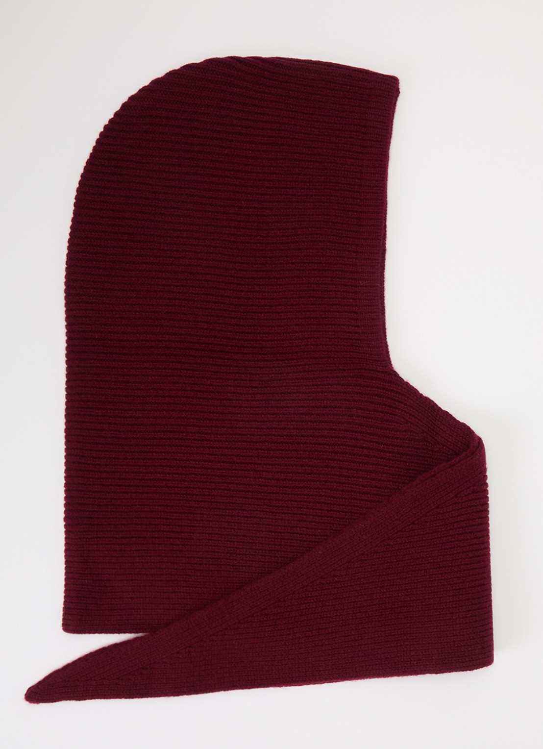 Becksöndergaard Tie sjaal met capuchon van wol - voorkant bordeauxrood