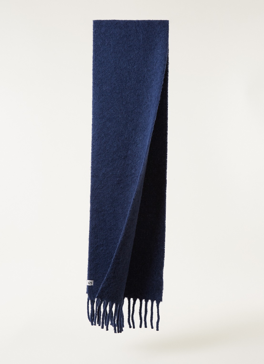Becksöndergaard Yuta sjaal in alpaca wolblend 200 x 30 cm - voorkant 2 blauw