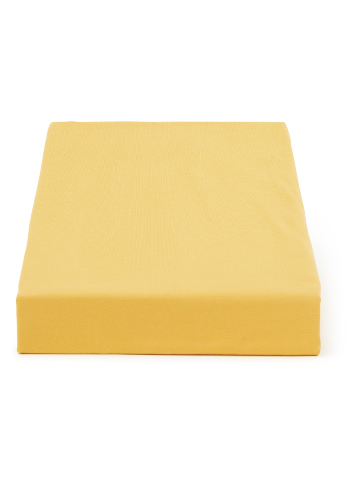 BeddingHouse Dutch Design Hoeslaken van  katoen, hoekhoogte 28 cm - voorkant okergeel