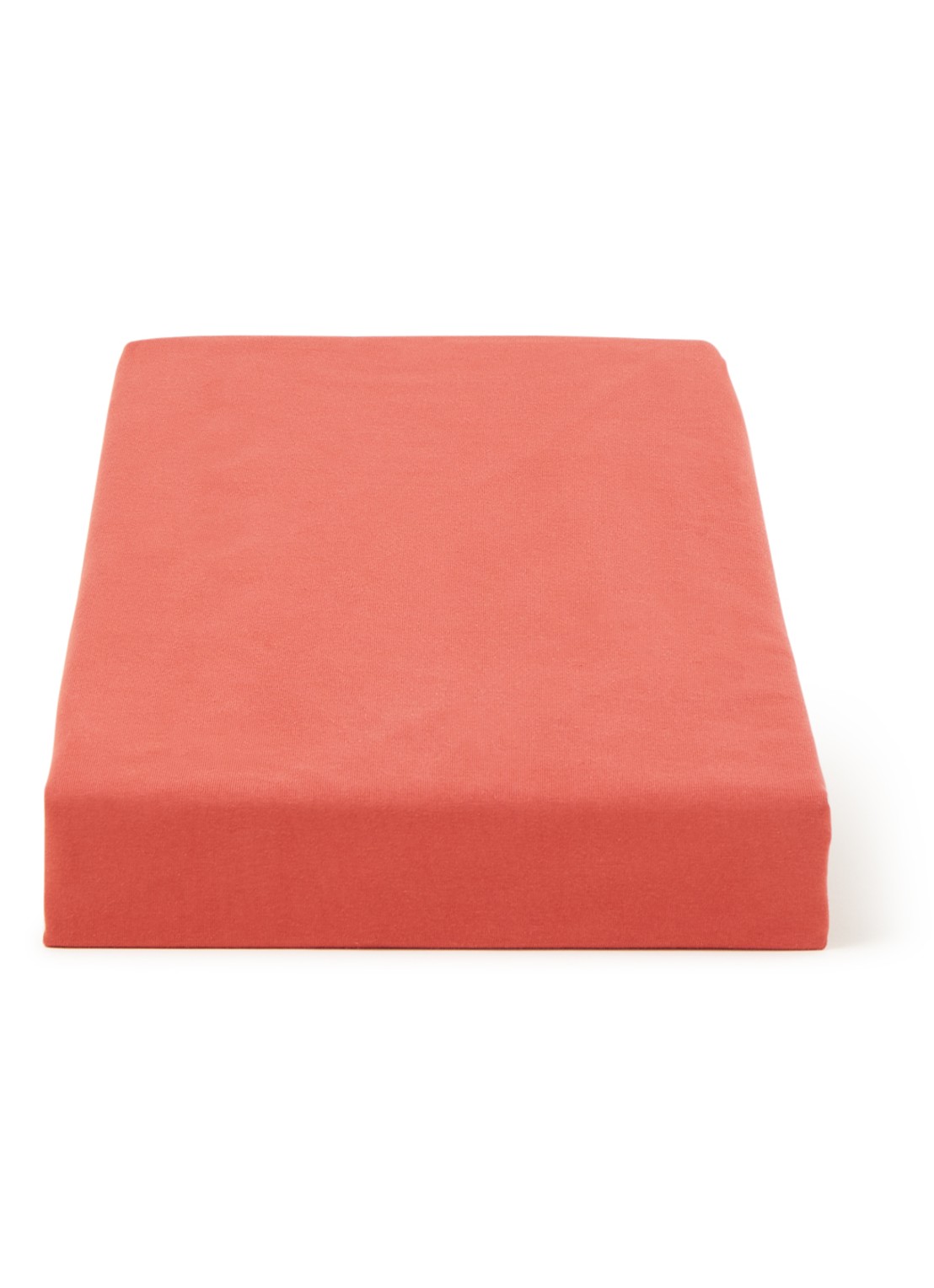 BeddingHouse Dutch Design Hoeslaken van  katoen, hoekhoogte 28 cm - voorkant steenrood