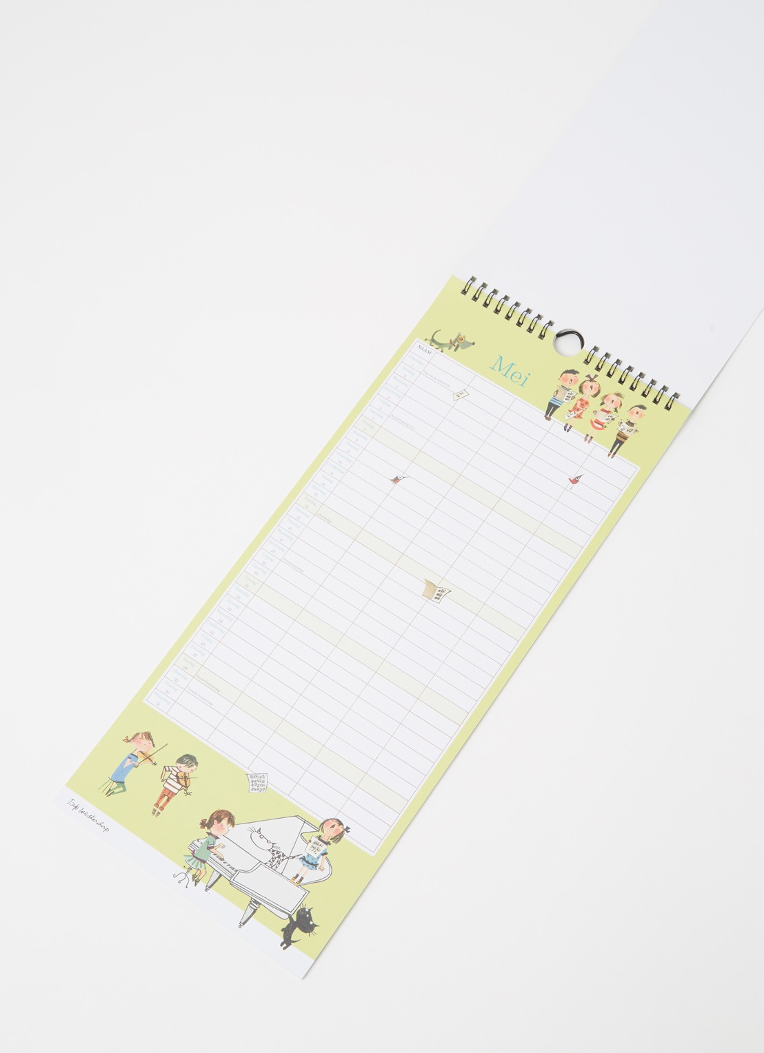 Bekking & Blitz Fiep Westendorp familiekalender 2023 - voorkant 2 lichtgroen