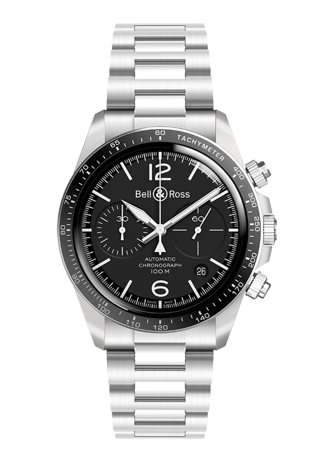 Bell & Ross Horloge BRV294-BL-ST/SST - voorkant zilver