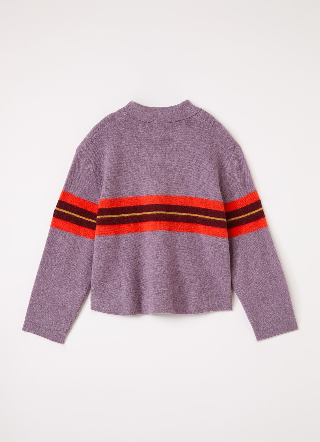 Bellerose Aetik fijngebreide trui in merino wolblend - voorkant 2 paars