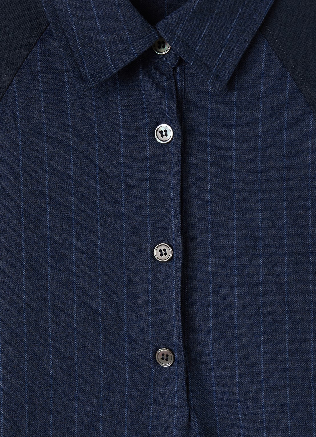 Bellerose Air tuniekjurk met krijtstreep - detail 3 donkerblauw