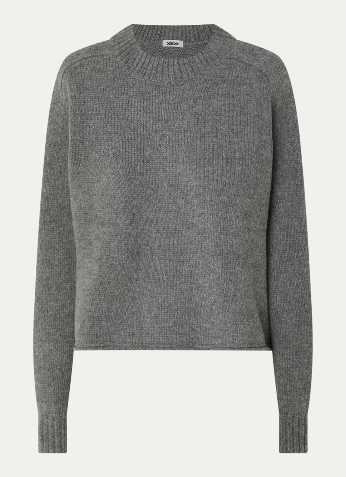 Bellerose Amecro grofgebreide trui van wol - voorkant 3 grijs