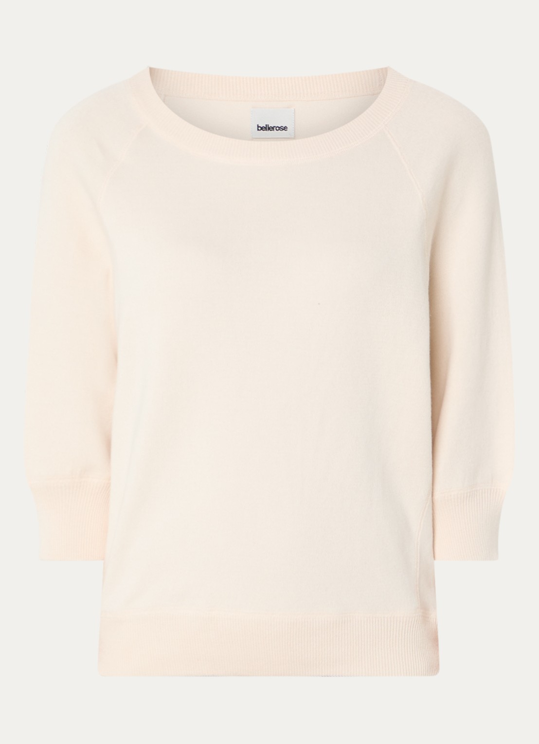 Bellerose Anglet sweater met ronde hals - voorkant 2 gebroken wit
