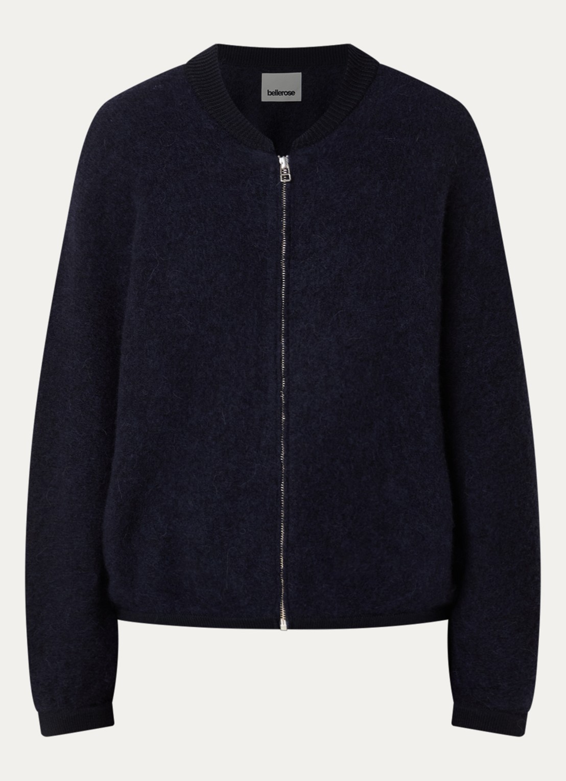 Bellerose Asedi fijngebreid vest in wolblend - voorkant 3 donkerblauw