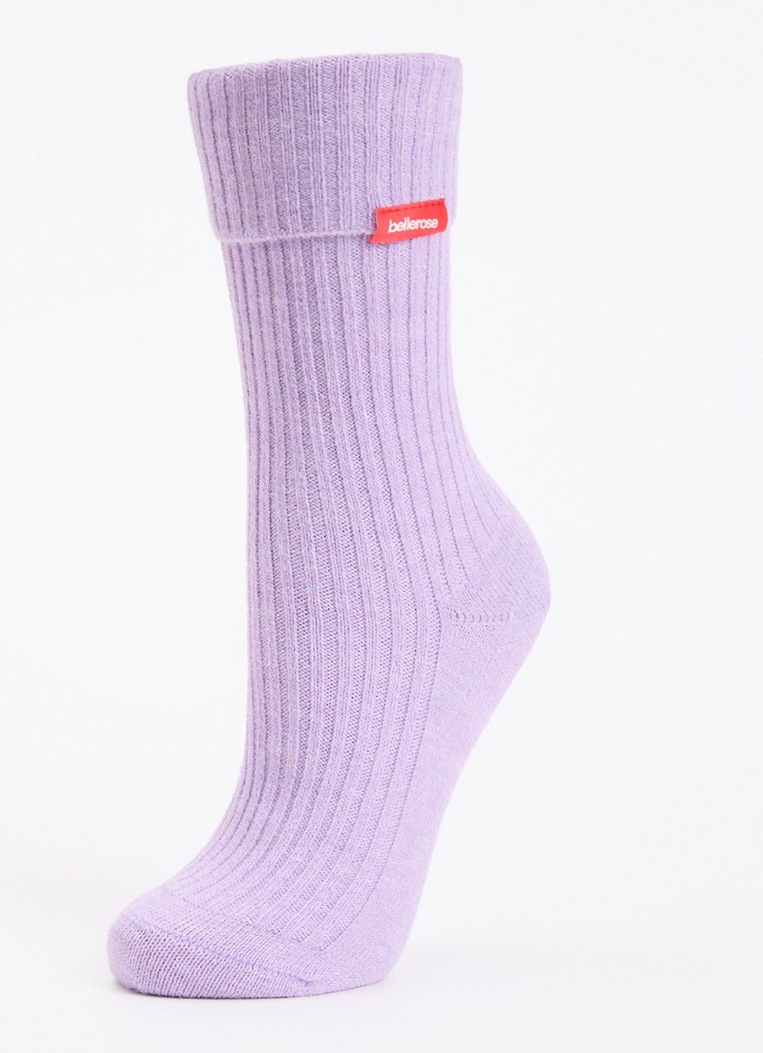 Bellerose Baniy ribgebreide sokken met gemêleerd dessin - detail 3 lila
