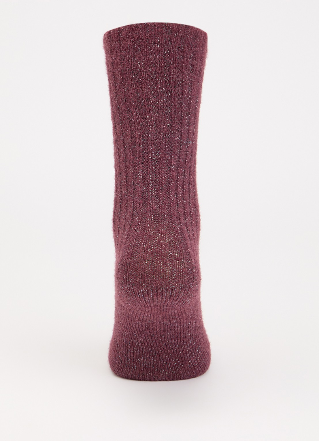 Bellerose Boti sokken in aplaca wolblend met glitter - voorkant 3 bordeauxrood