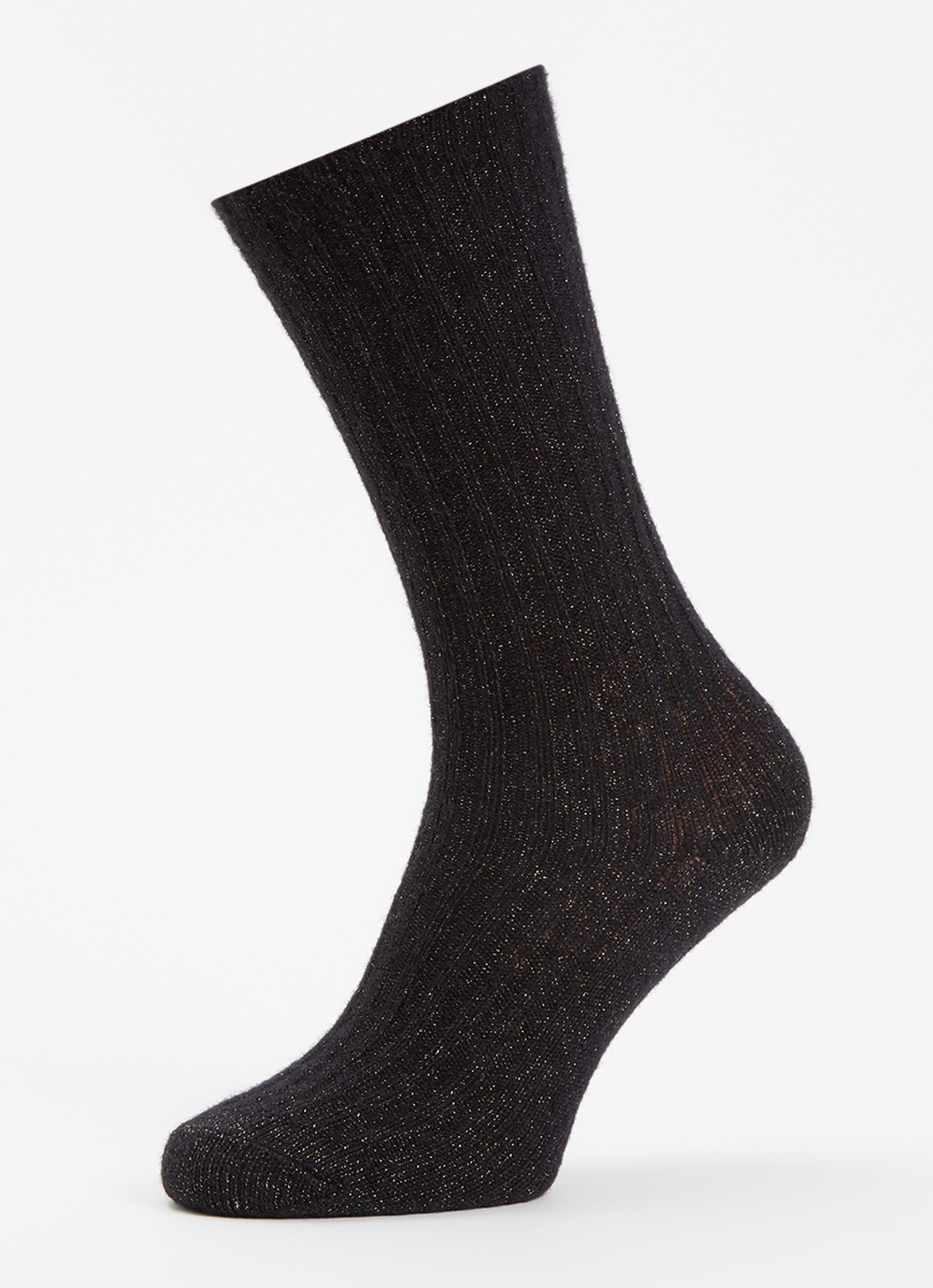 Bellerose Boti sokken in aplaca wolblend met glitter - detail zwart