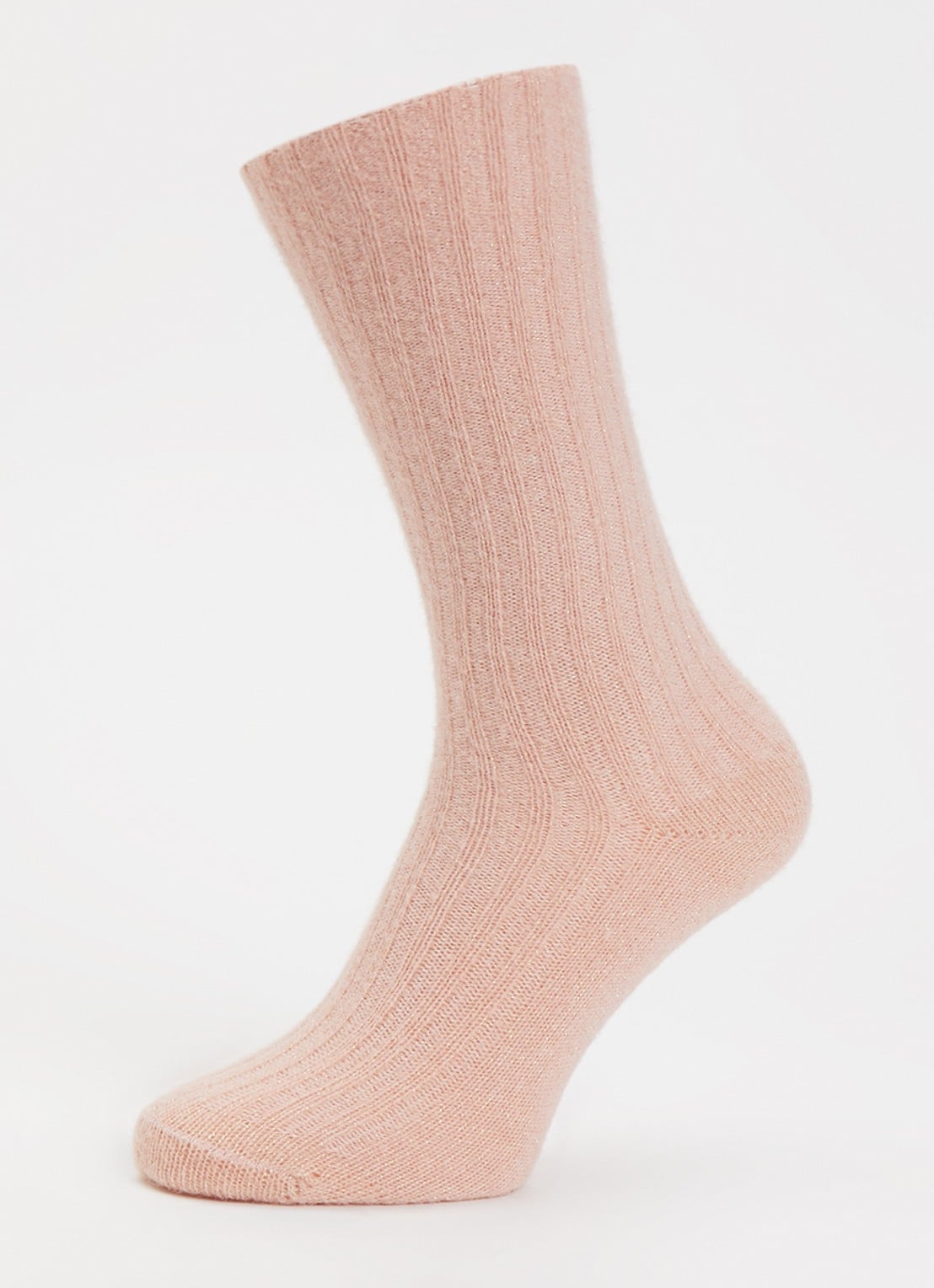 Bellerose Boti sokken in aplaca wolblend met glitter - detail 3 lichtroze