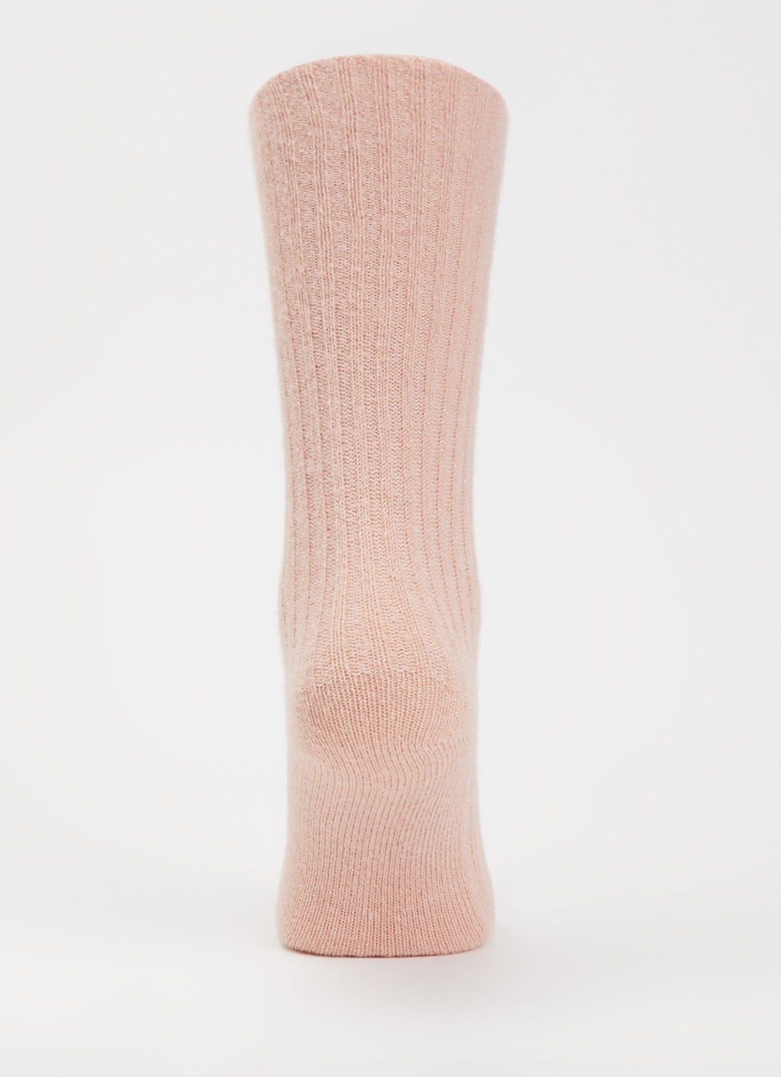 Bellerose Boti sokken in aplaca wolblend met glitter - voorkant 2 lichtroze