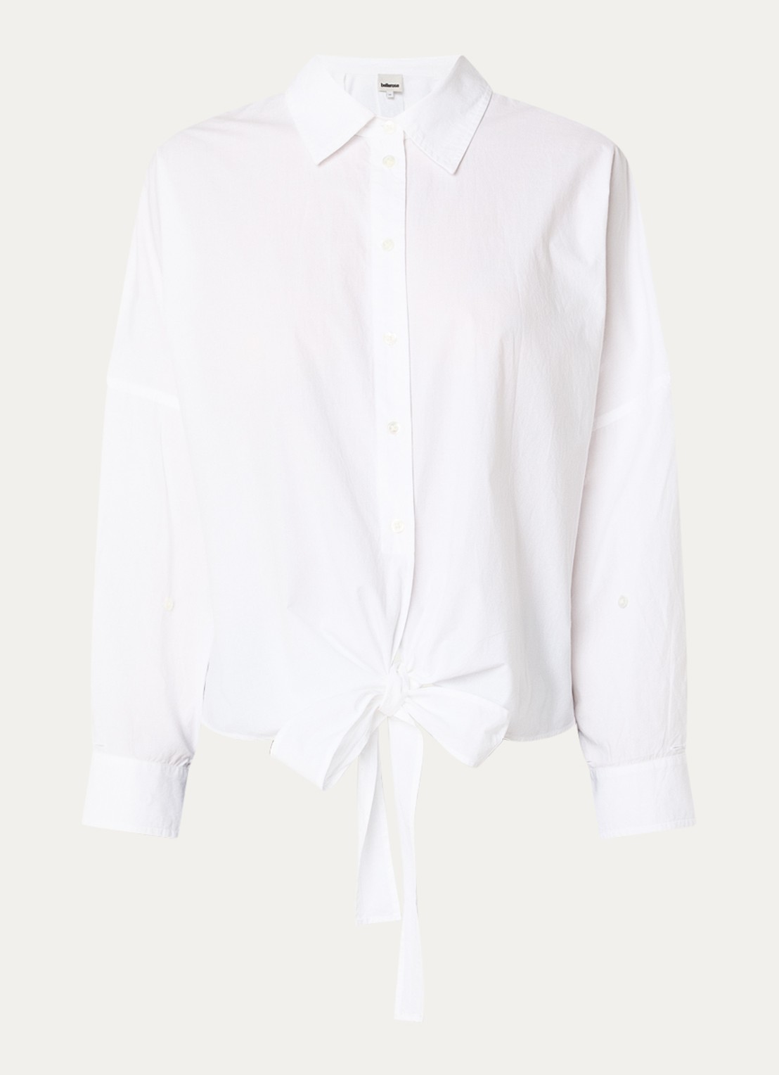 Bellerose Candice blouse met kraag - voorkant 3 wit