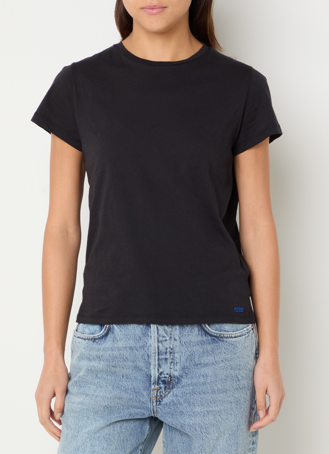 Bellerose Covi T-shirt met ronde hals - detail 4 zwart