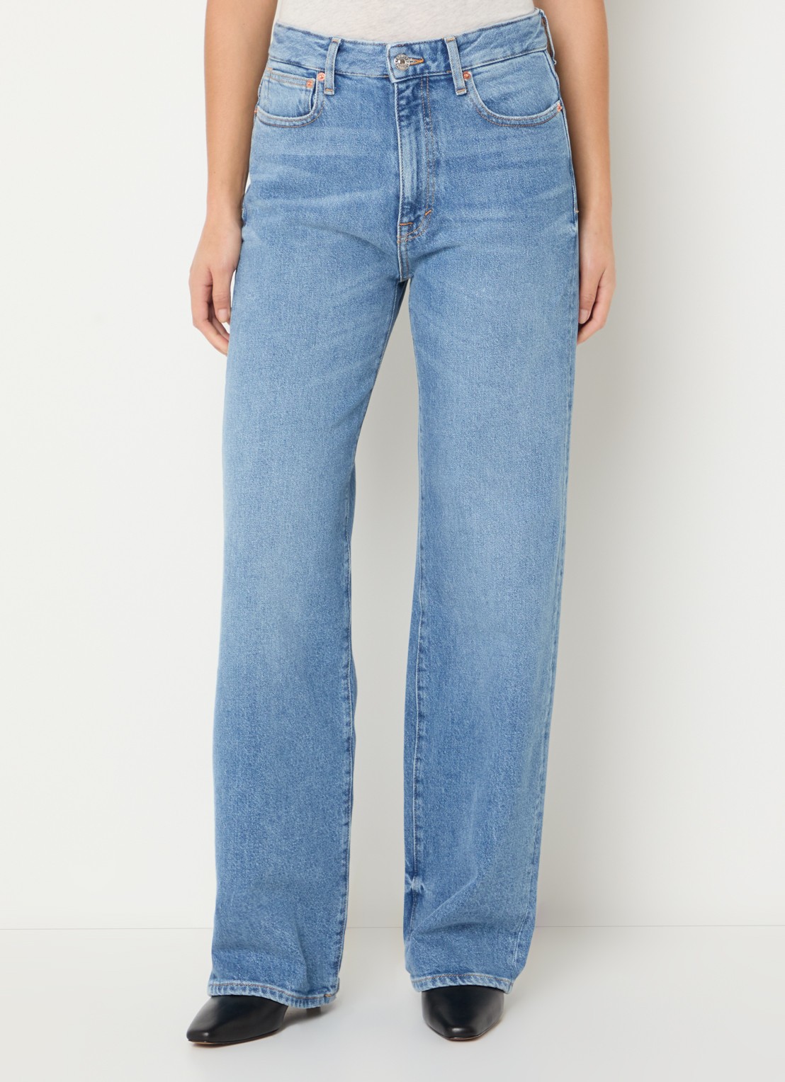Bellerose Covi T-shirt met ronde hals - detail gebroken wit