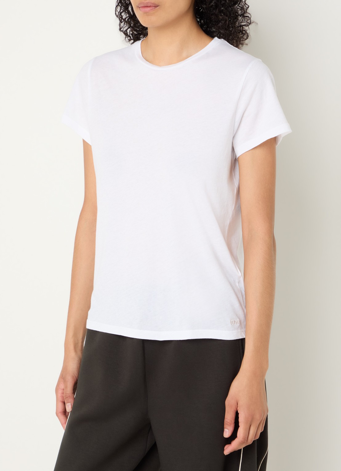 Bellerose Covi T-shirt met ronde hals - detail wit