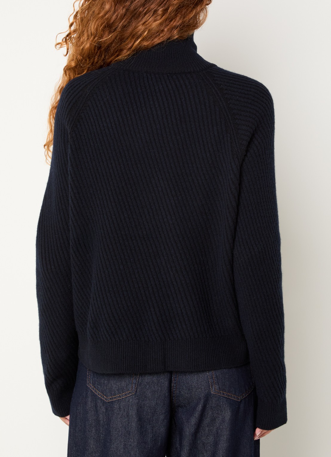 Bellerose Dorry grofgebreide trui van merino wol - achterkant donkerblauw