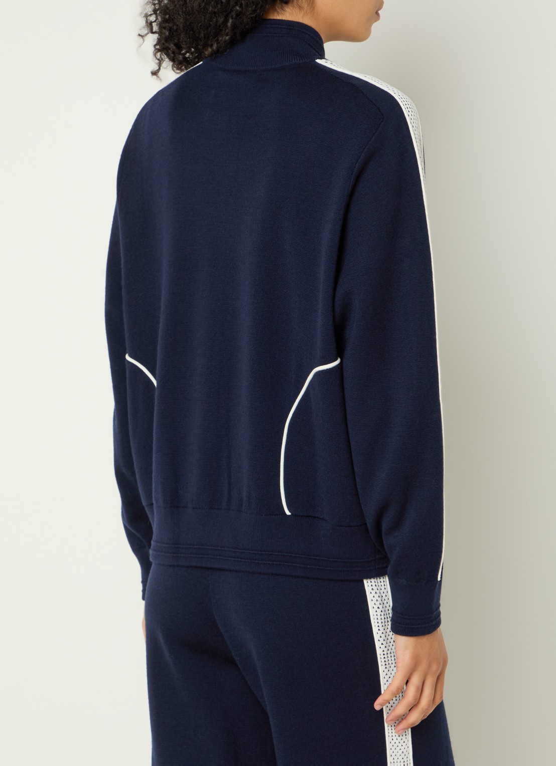 Bellerose Dousy fijngebreid vest met ritszakken - achterkant 4 donkerblauw