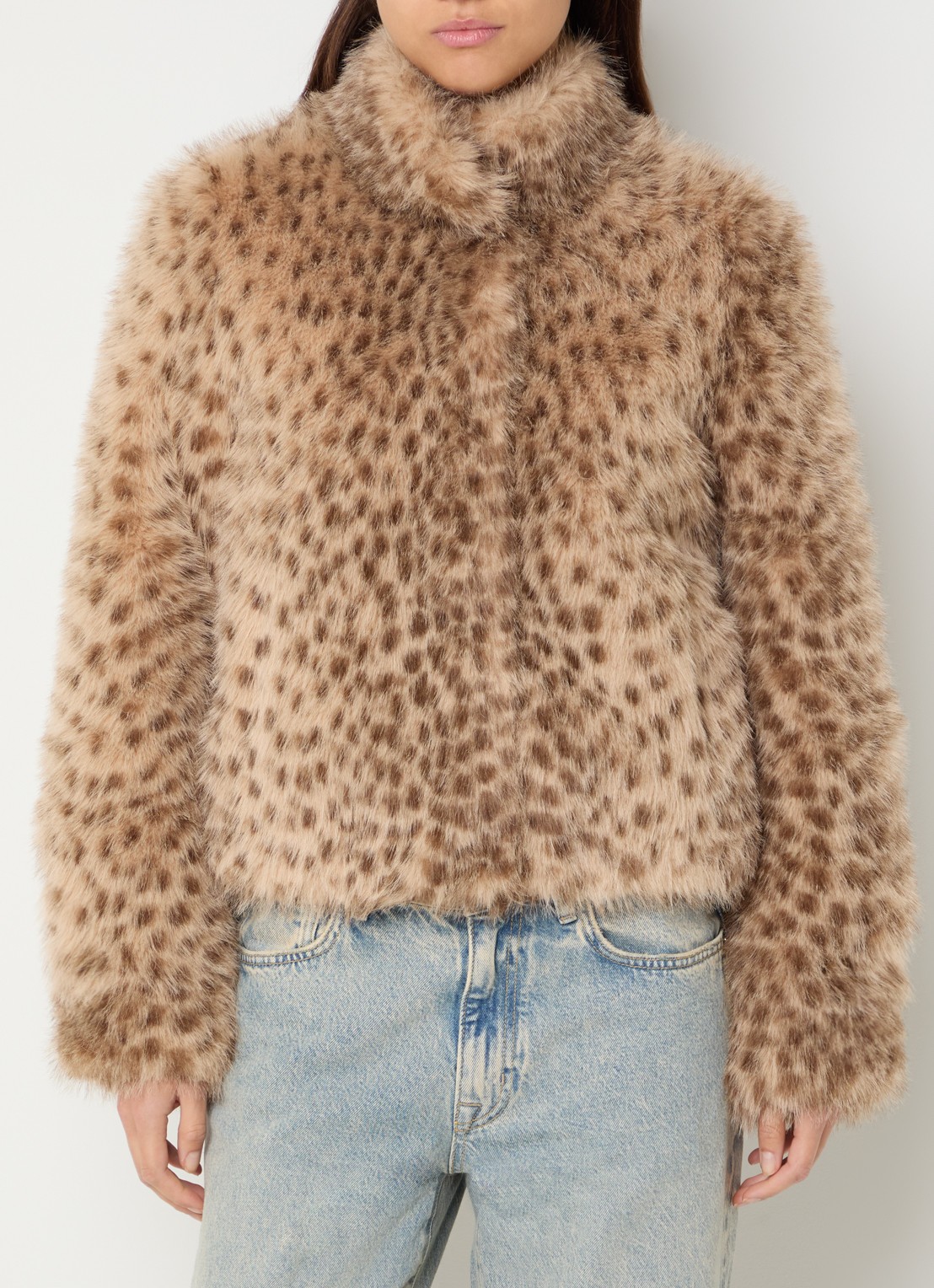 Bellerose Enjoy jack van imitatiebont met steekzakken - detail camel