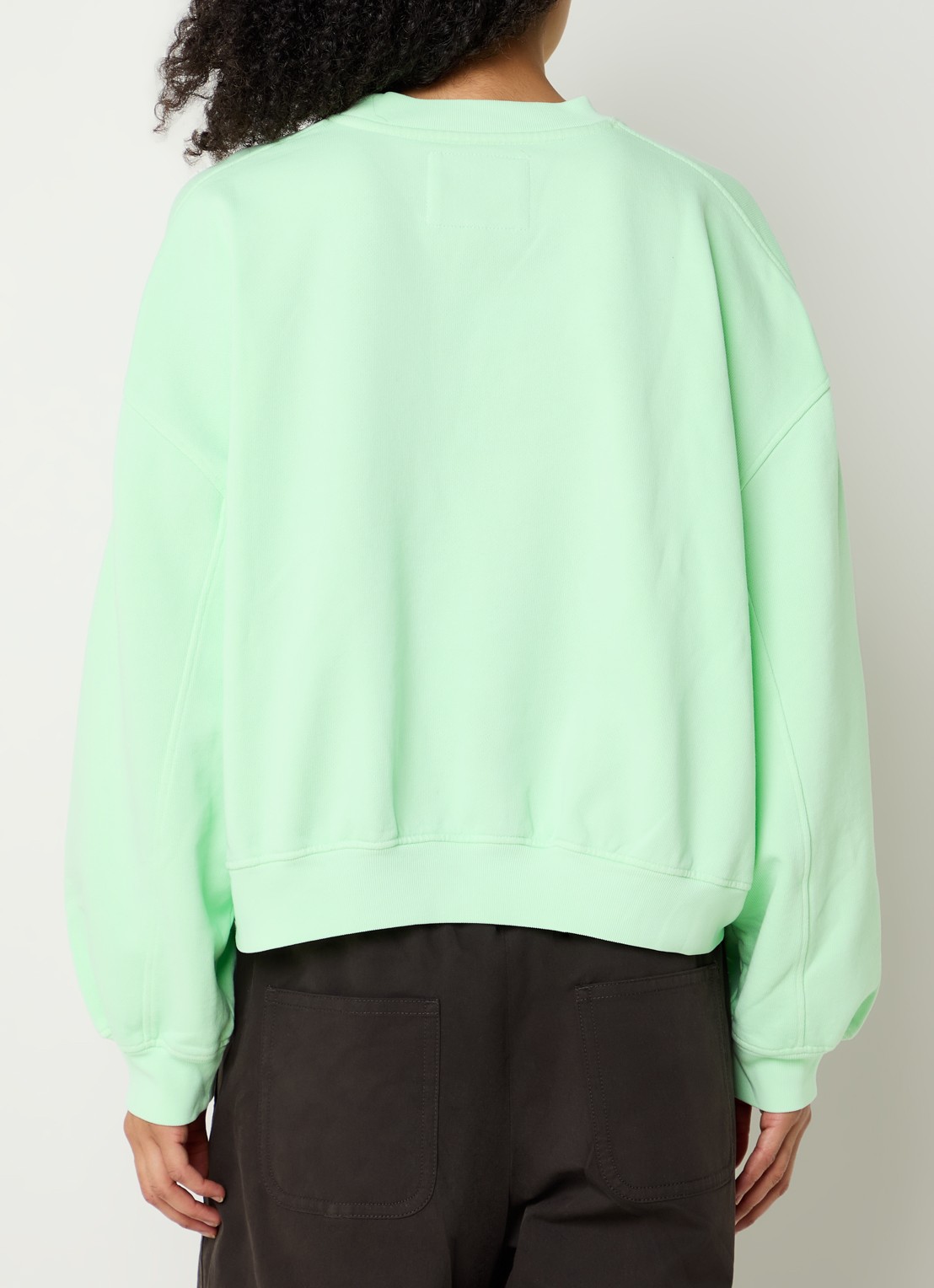 Bellerose Fancy cropped sweater met ronde hals - achterkant mint