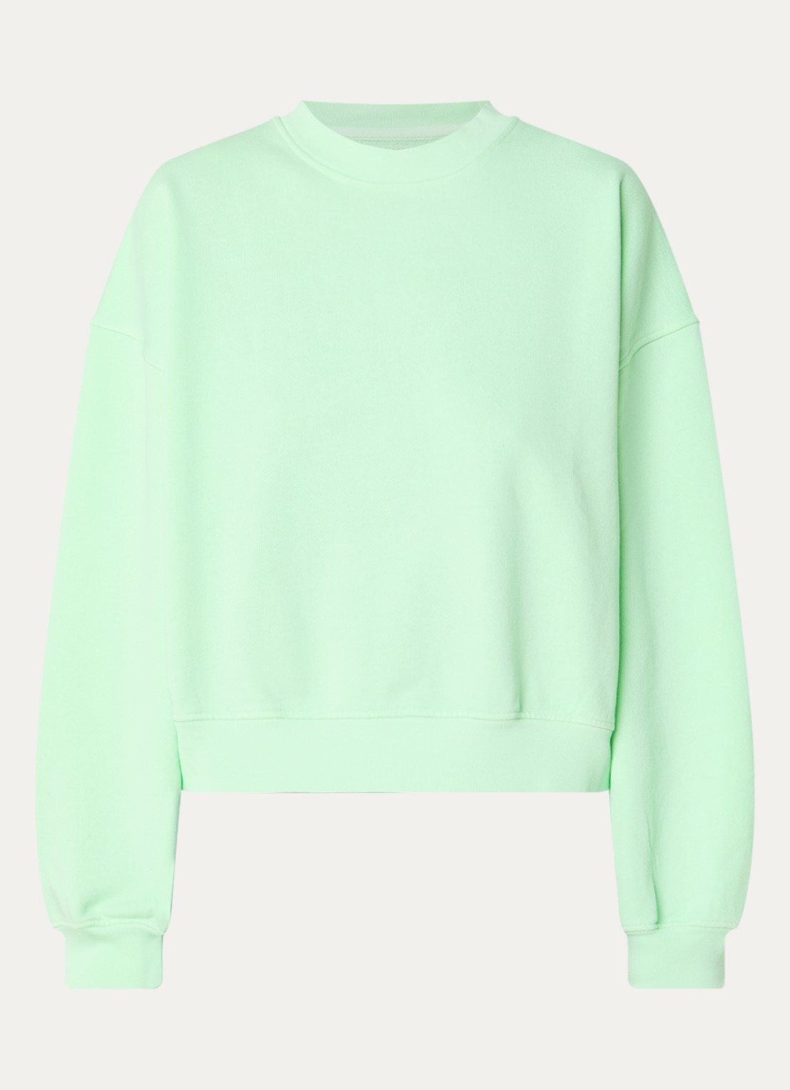Bellerose Fancy cropped sweater met ronde hals - voorkant 3 mint