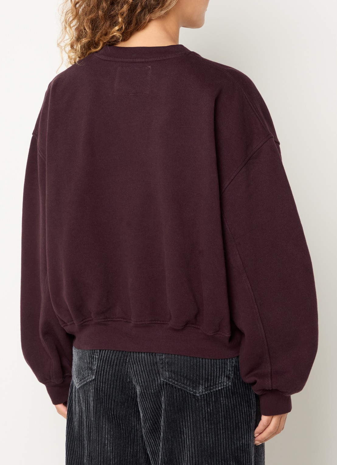 Bellerose Fancy sweater met ballonmouw - achterkant 2 bordeauxrood