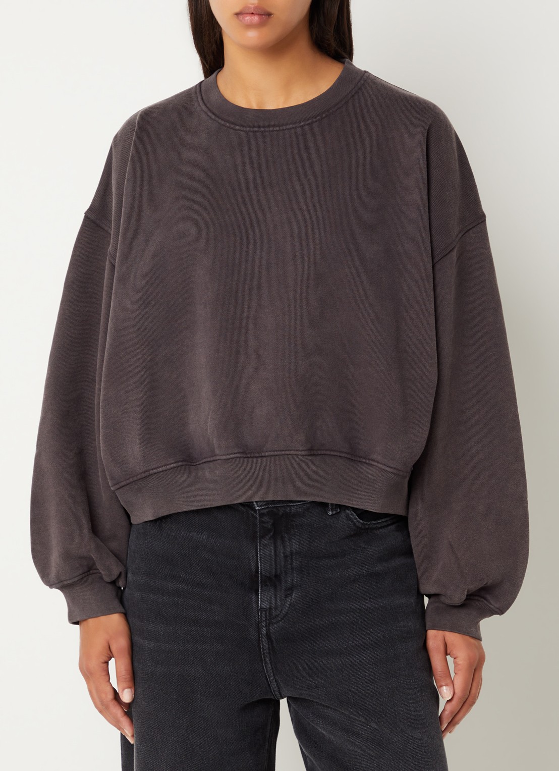 Bellerose Fancy sweater met ballonmouw - detail taupe