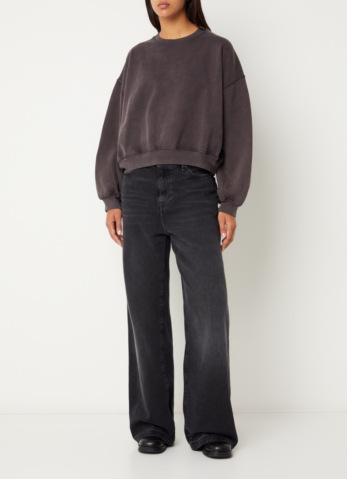 Bellerose Fancy sweater met ballonmouw - voorkant 4 taupe