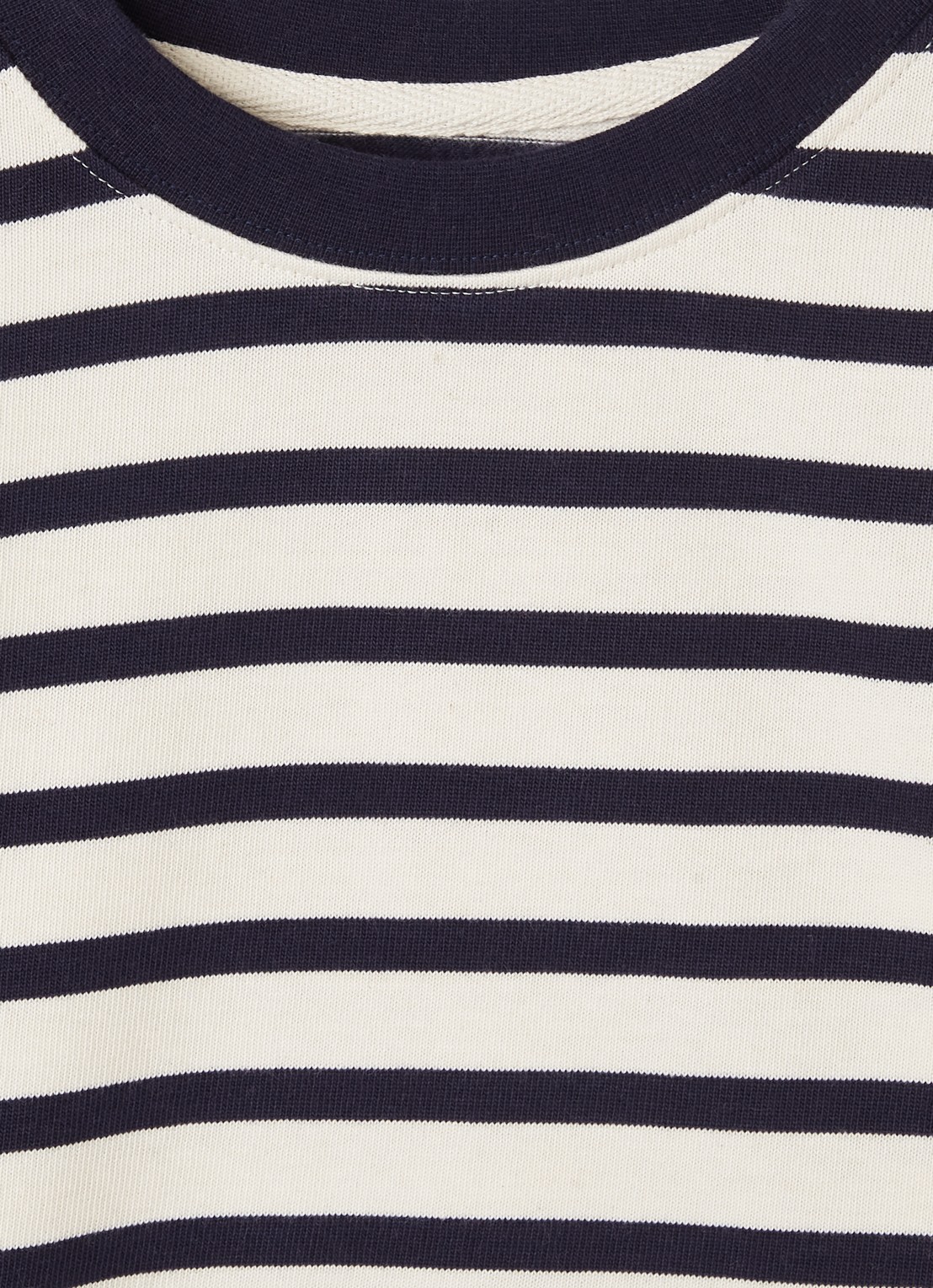 Bellerose Favi longsleeve met streepprint - detail gebroken wit