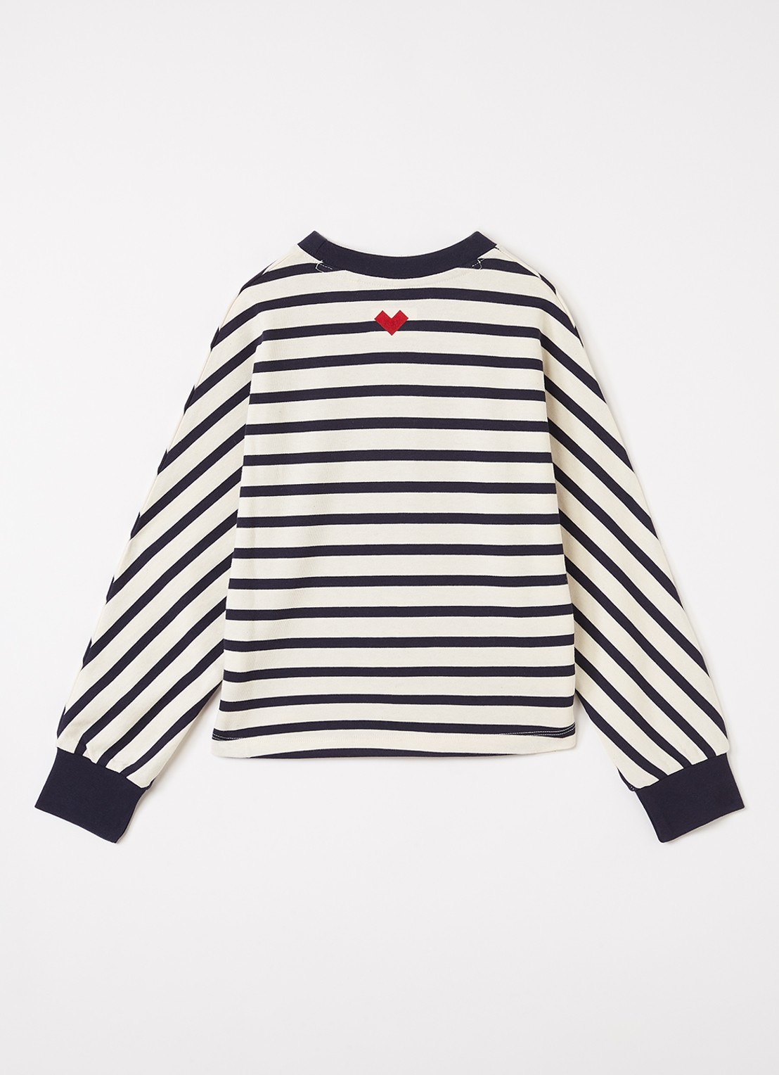 Bellerose Favi longsleeve met streepprint - voorkant 3 gebroken wit