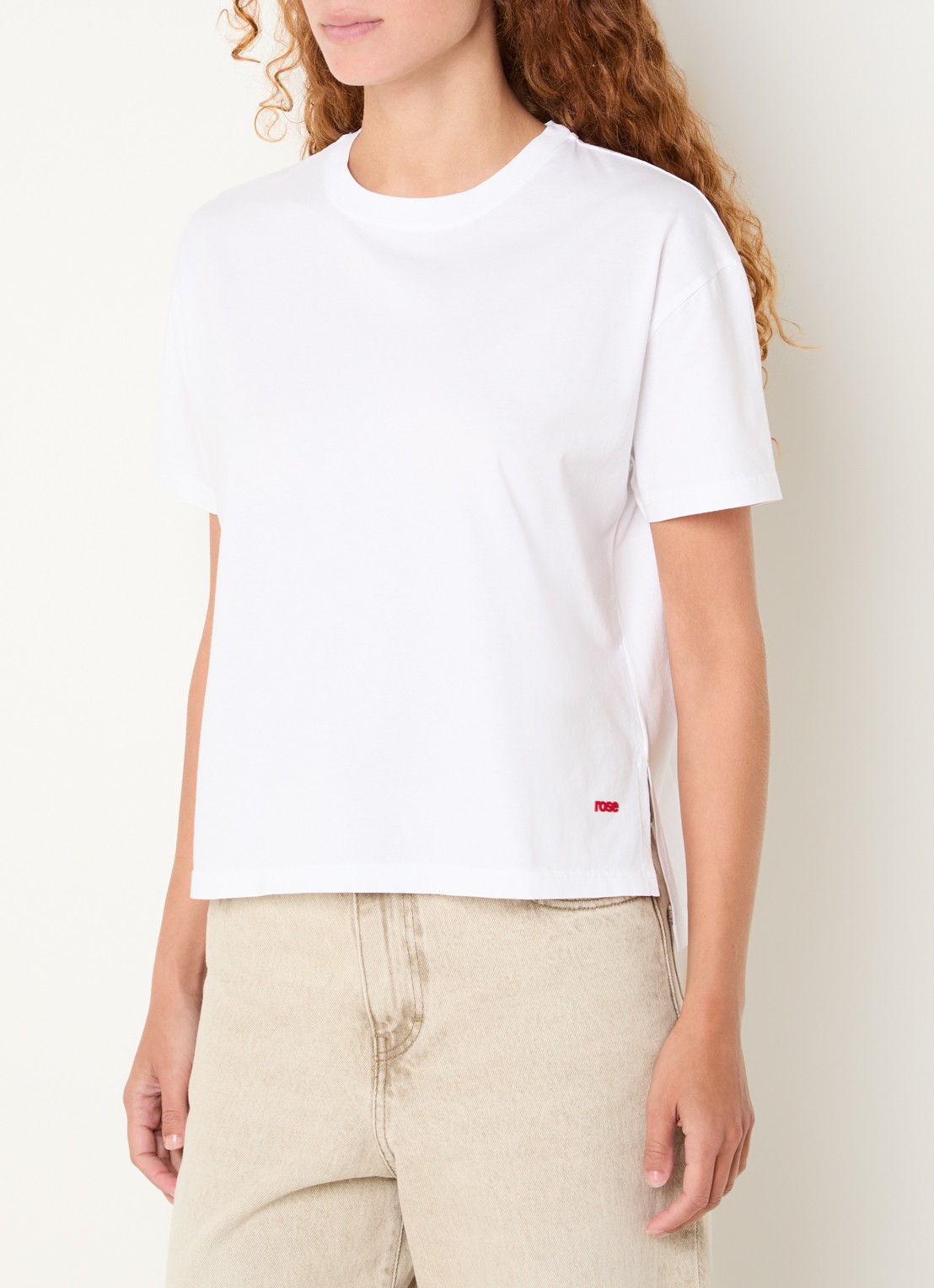 Bellerose Felio T-shirt met ronde hals - detail 4 wit