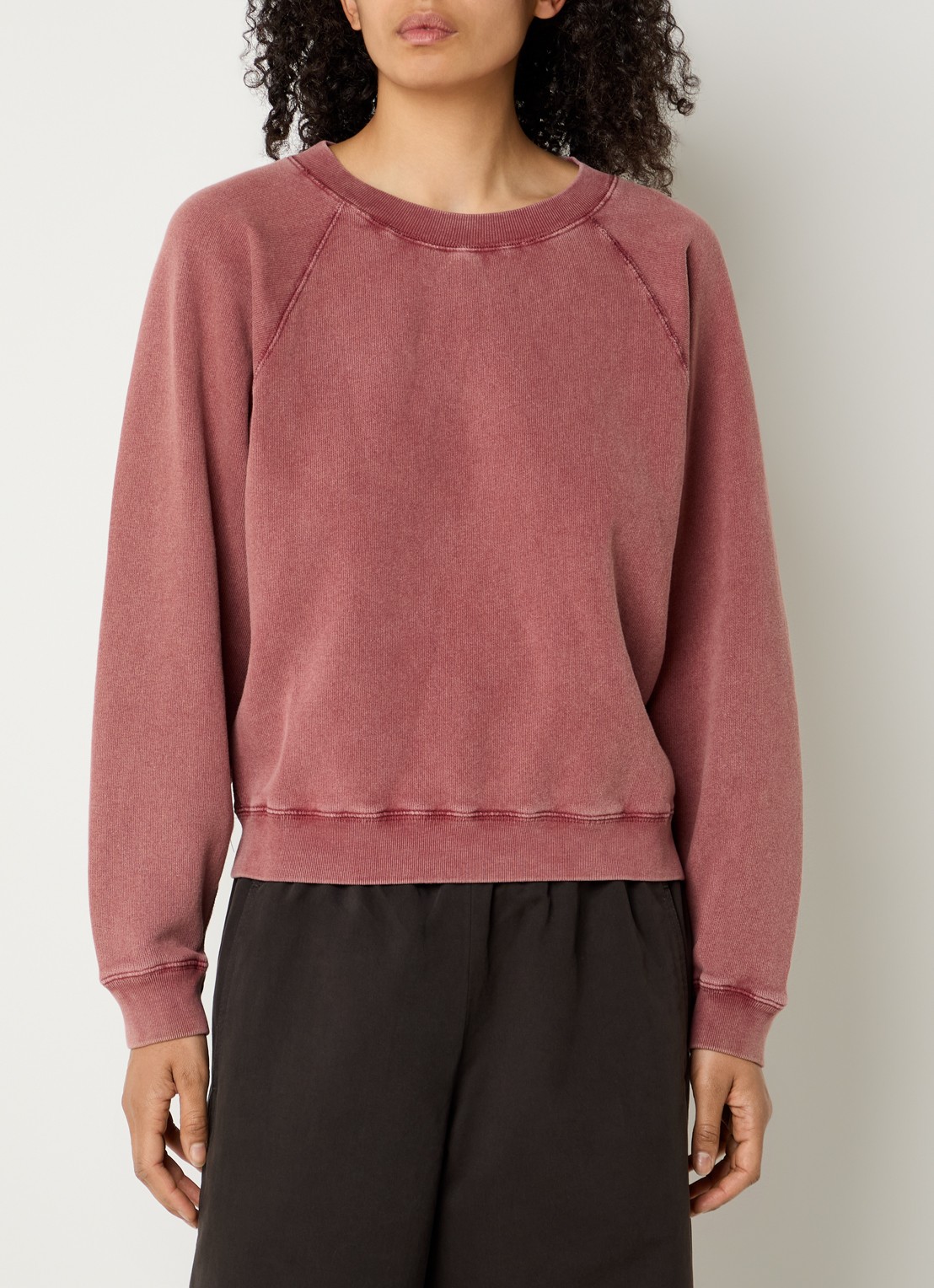Bellerose Fella sweater met ronde hals - detail khaki
