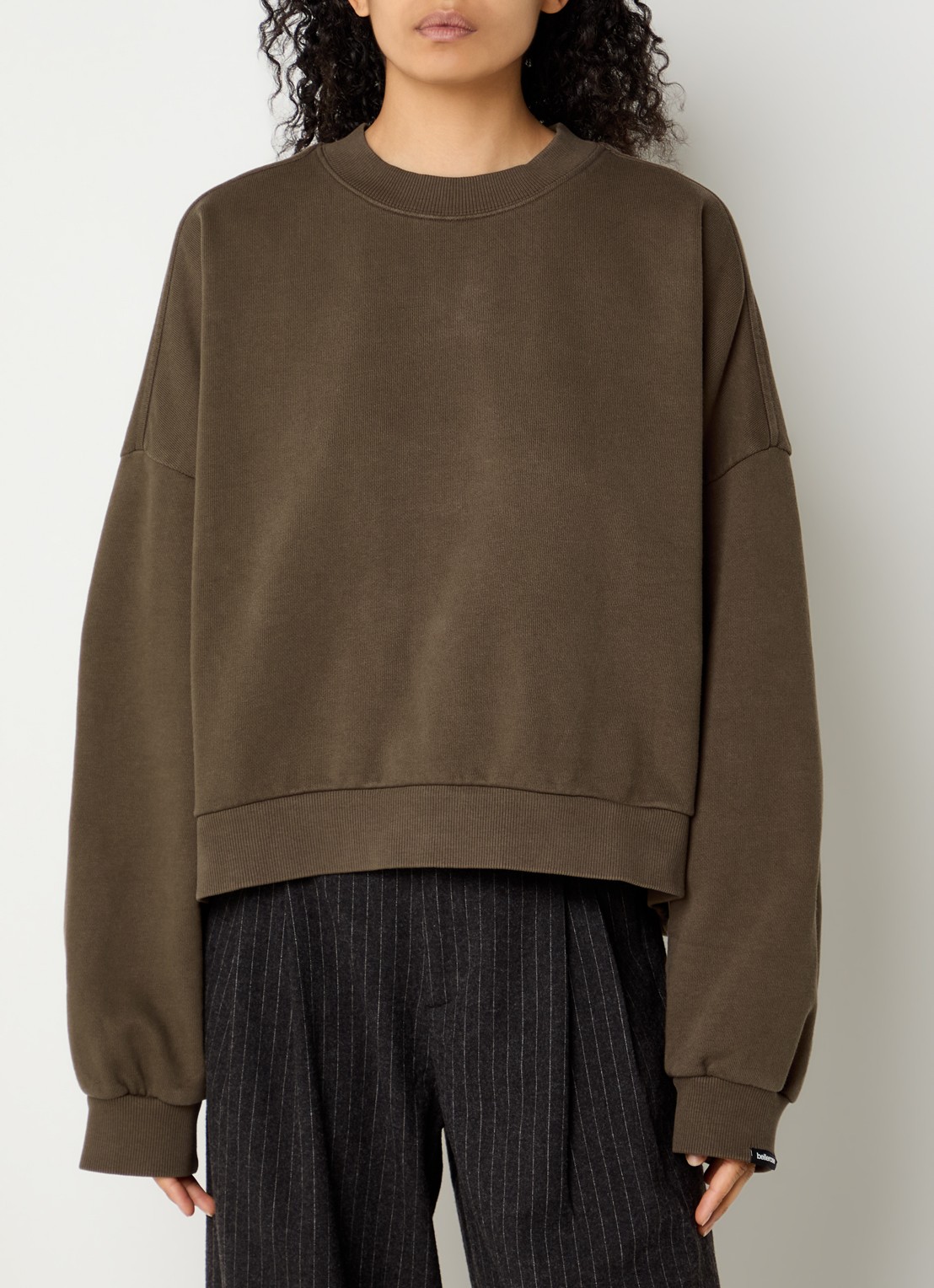 Bellerose Ferno sweater met ronde hals - detail 4 bruin