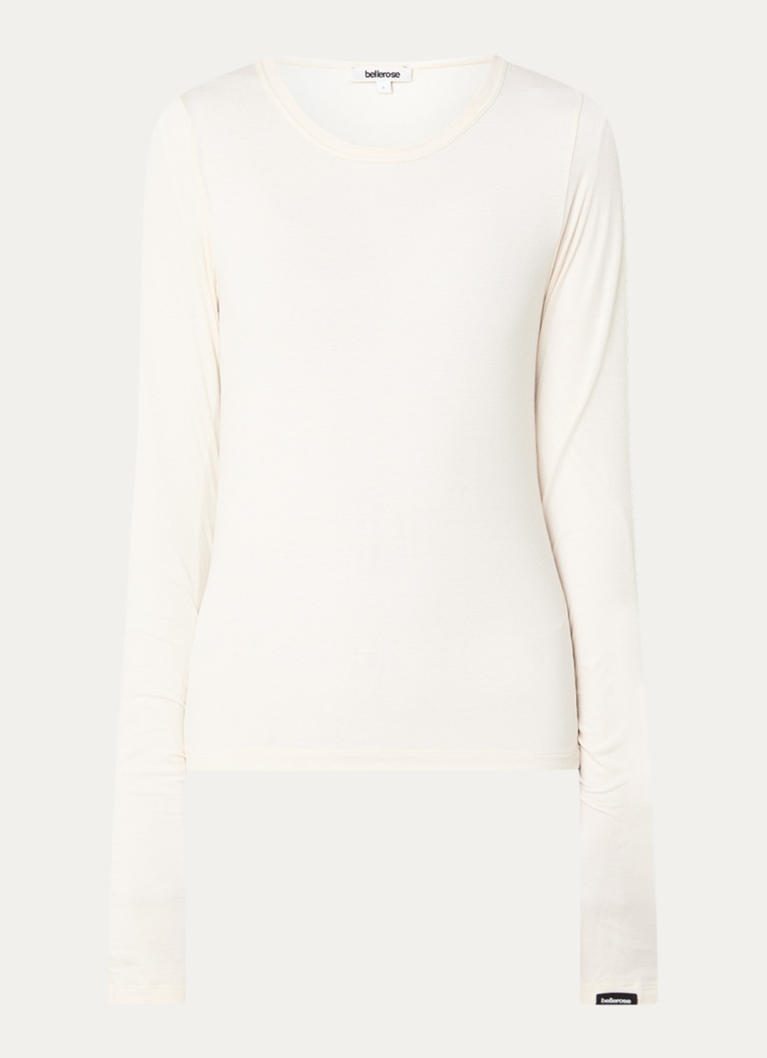 Bellerose Fina long sleeve met ronde hals - voorkant 2 gebroken wit