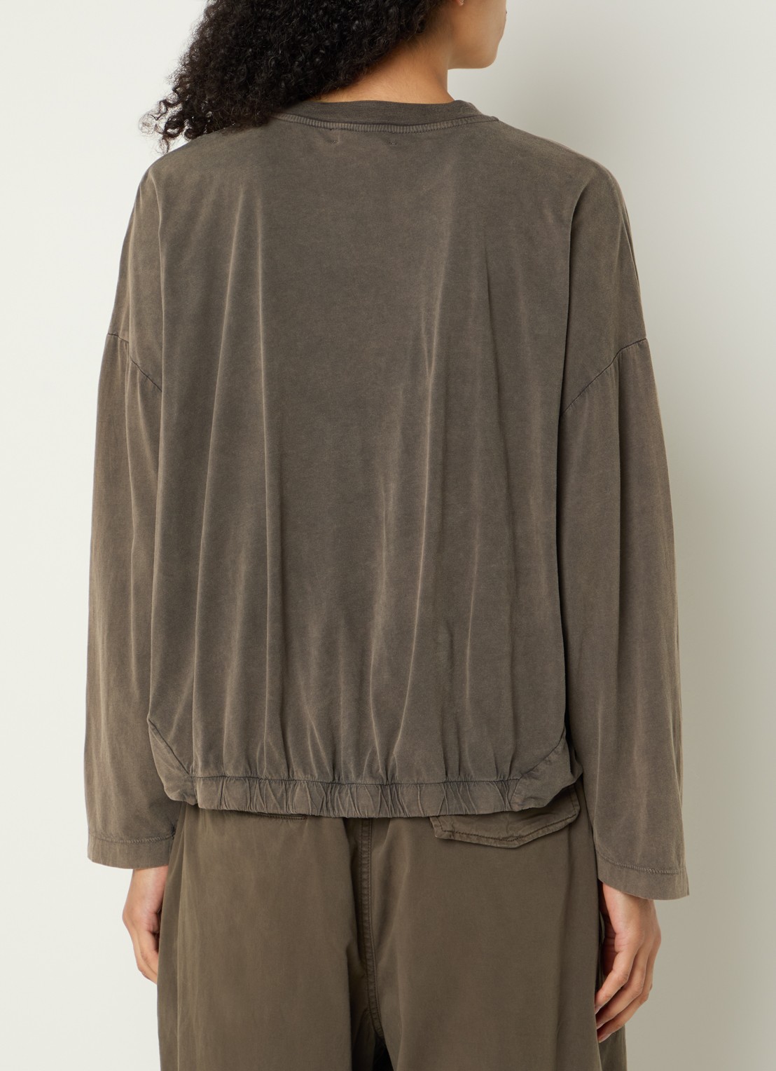 Bellerose Flames longsleeve met ronde hals - achterkant bruin