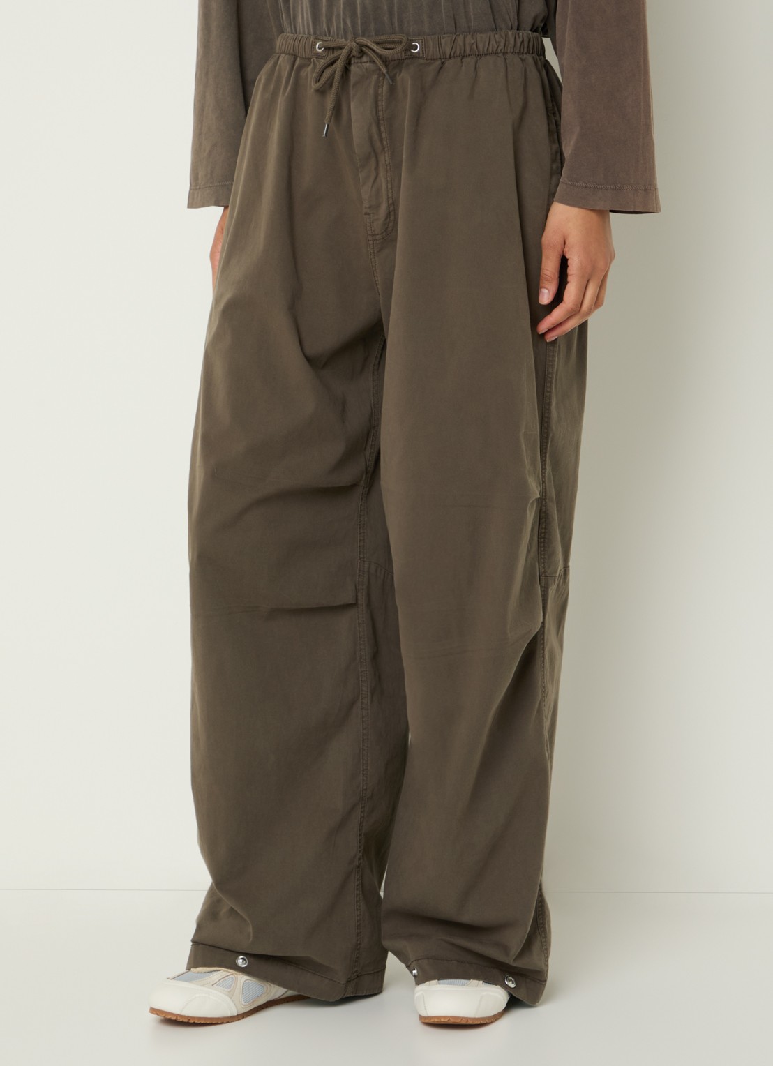 Bellerose Flames longsleeve met ronde hals - detail bruin
