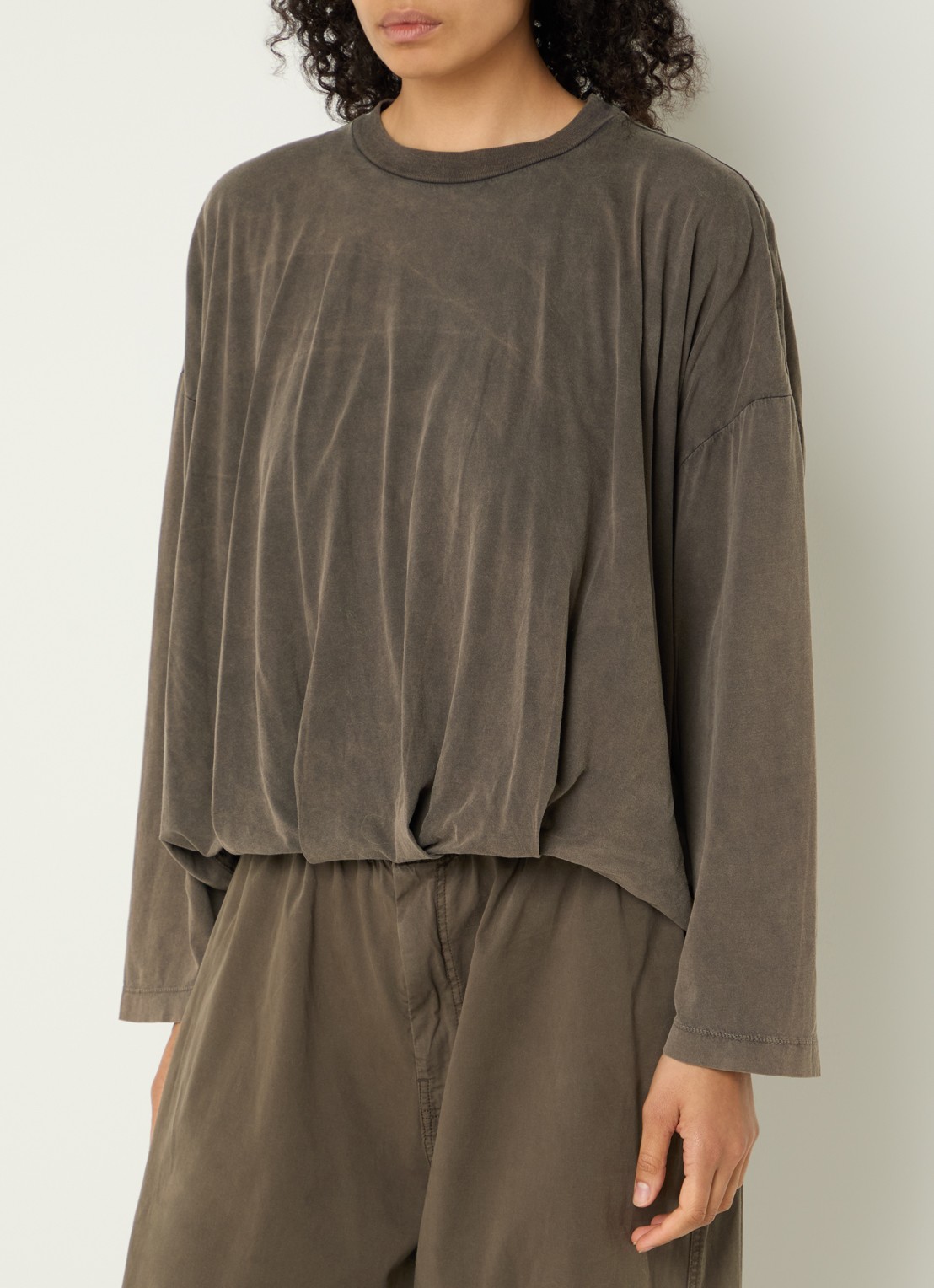 Bellerose Flames longsleeve met ronde hals - detail 2 bruin