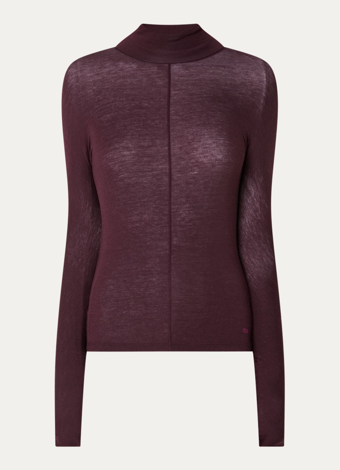 Bellerose Flawy trui met col - voorkant 3 aubergine