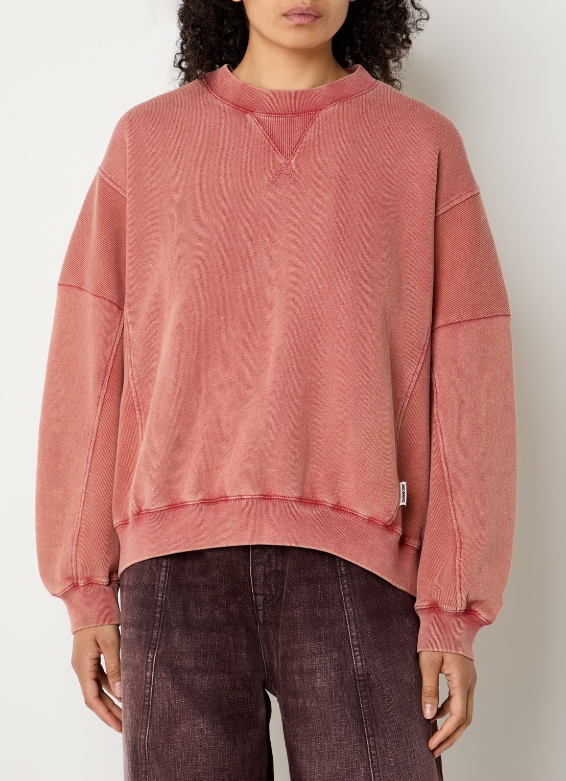 Bellerose Flipos sweater met ronde hals - detail donkerblauw
