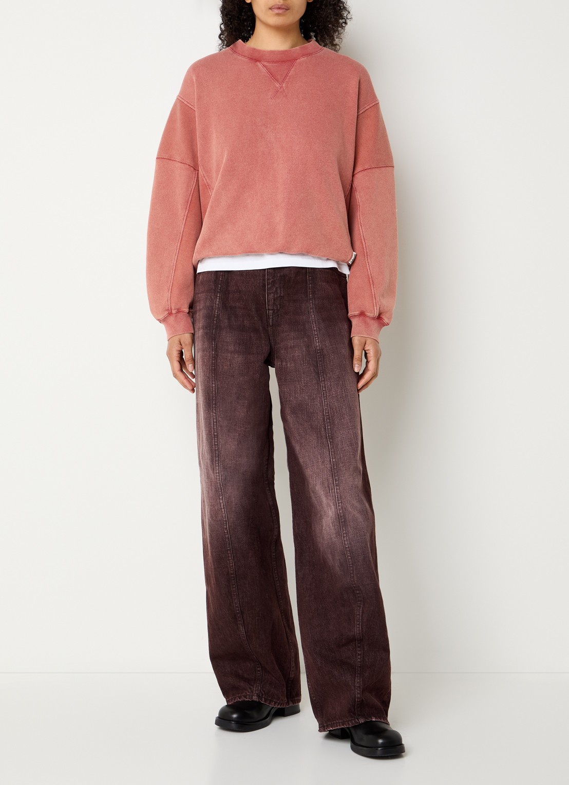Bellerose Flipos sweater met ronde hals - voorkant 4 donkerblauw