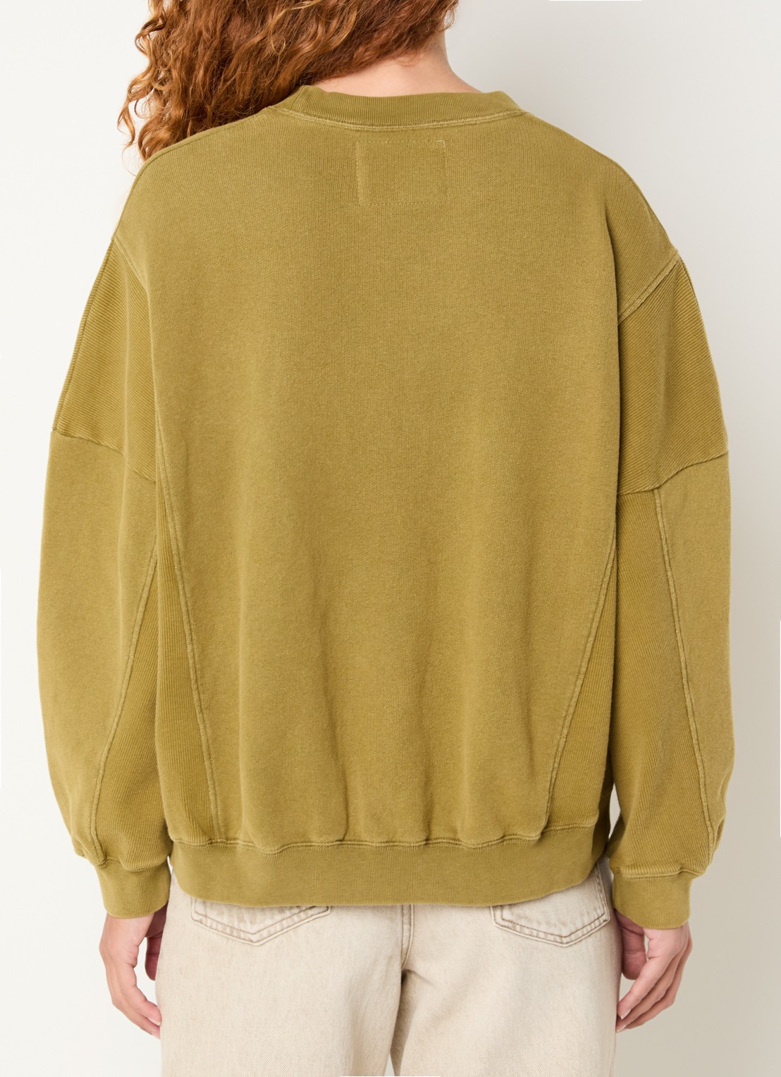 Bellerose Flipos sweater met ronde hals - achterkant 4 mosgroen