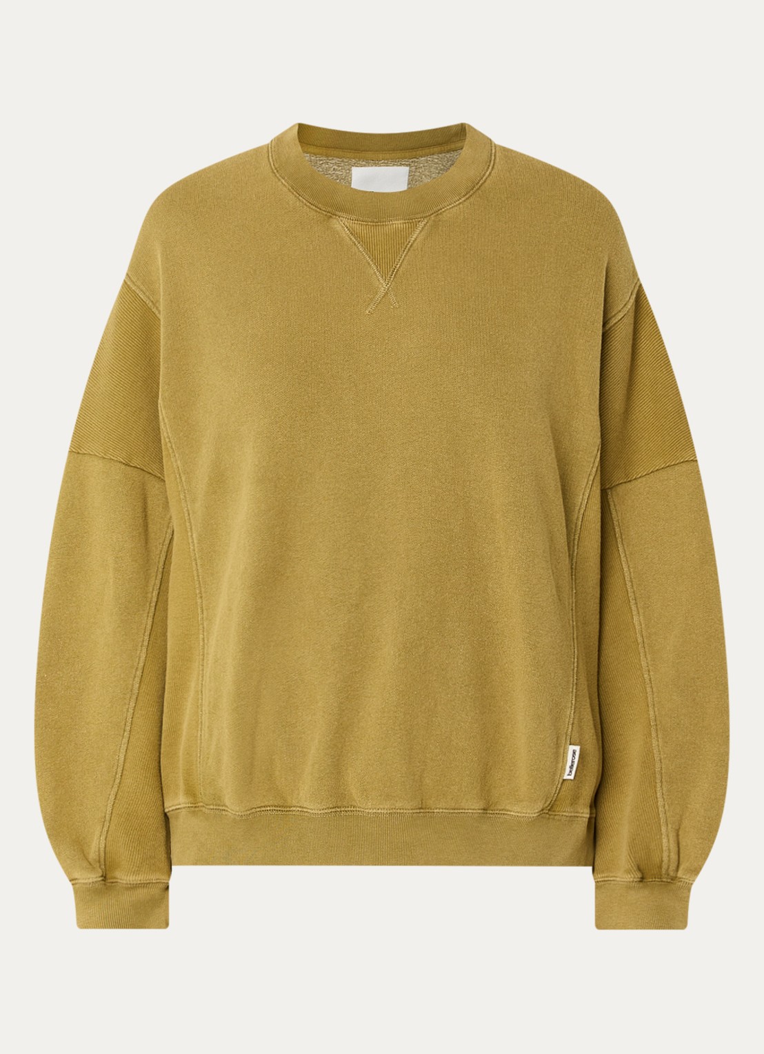 Bellerose Flipos sweater met ronde hals - voorkant 2 mosgroen