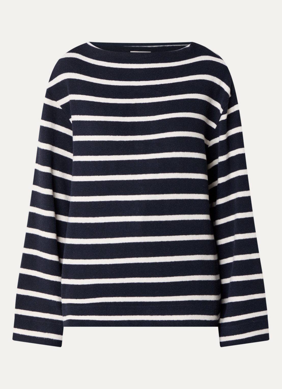 Bellerose Fonsy longsleeve met streepprint - voorkant 3 donkerblauw