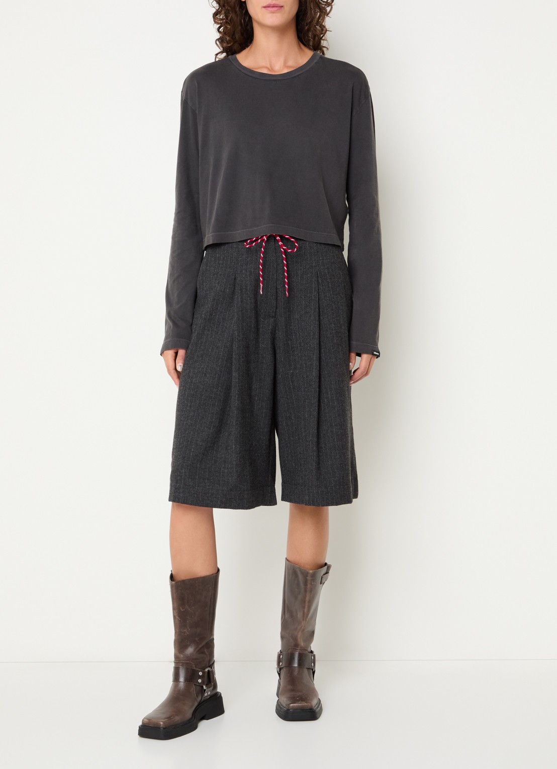Bellerose Fuele long sleeve met ronde hals - voorkant 4 zwart